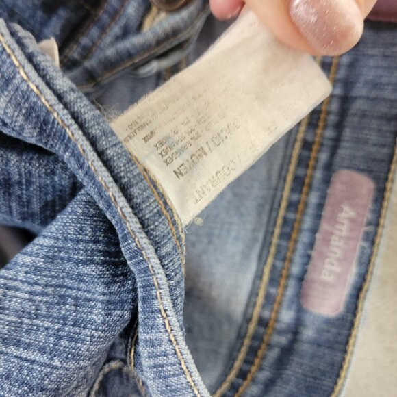 Gloria Vanderbilt Amanda Womens Jeans 18 Straight Leg Medium Blue Denim SL10E - Picture 9 of 10